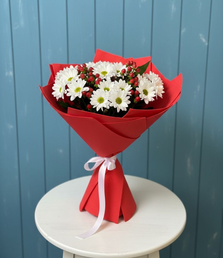 Букет цветов из: Хризантемы в Вялки