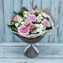 Букет цветов из:  Герберы, Альстромерии и Хризантемы #REPLACE_PRED# Вялки