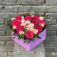 Цветочная композиция из Розы в коробке #REPLACE_PRED# Вялки