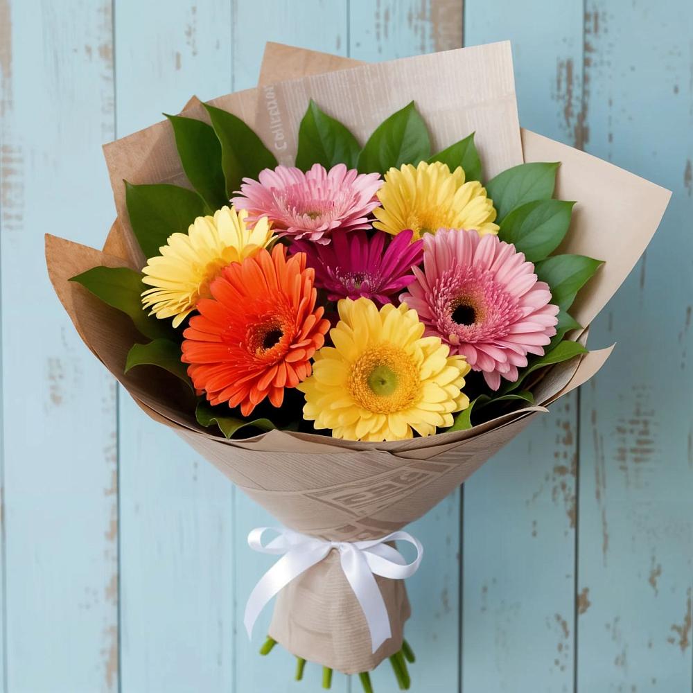 Букет цветов из: Герберы в Вялки