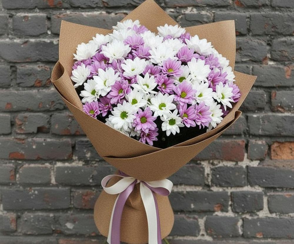 Букет цветов из: Хризантемы в Вялки