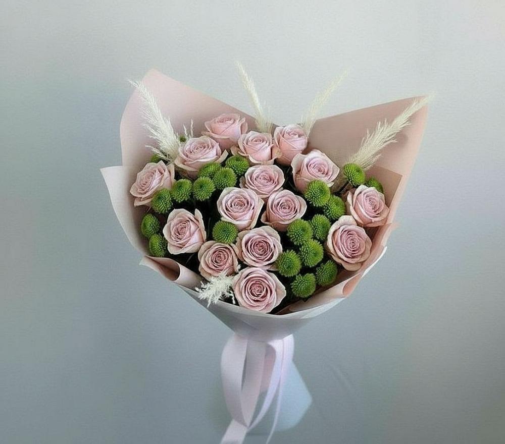 Букет цветов из: Розы и Хризантемы в Вялки