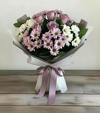 Букет цветов из:  Хризантемы и Розы #REPLACE_PRED# Вялки