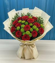 Букет цветов из:  Розы и Хризантемы в Вялки